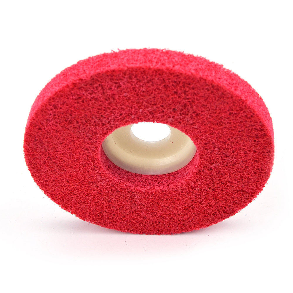 4" (100mm) x 10mm Nylon Fiber Buffing Polishing Wheel Sanding Disc for Angle Grinders, White Corundum