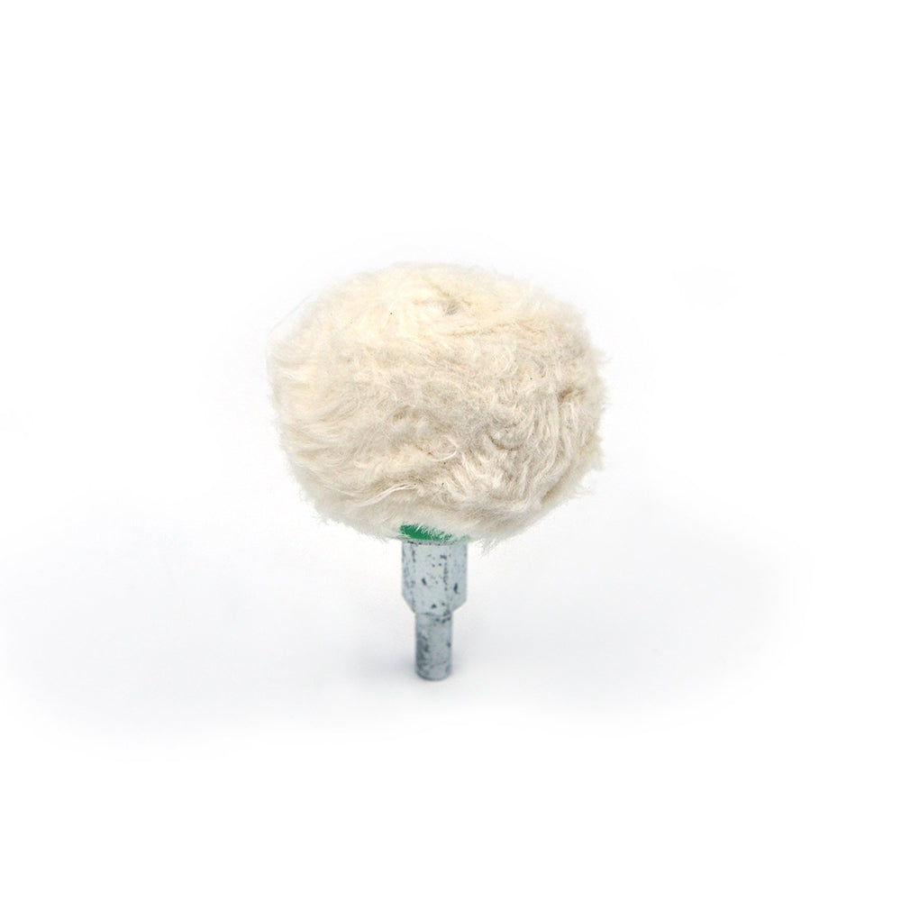 45x20mm x 6mm Shank Mounted Cotton Buffing Wheels, Mushroom-Like