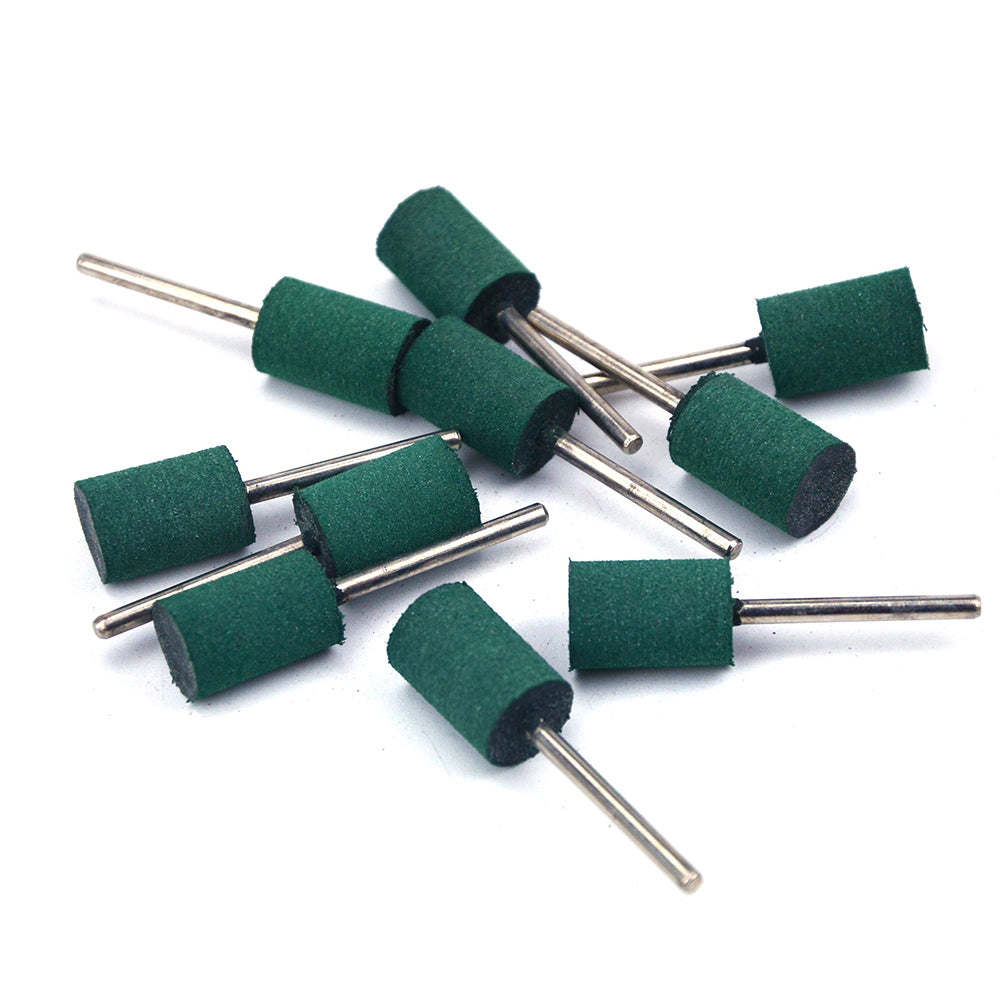 12mm x 3mm Mounted Shank Rubber Polishing Points Buffing Heads, Cylindrical