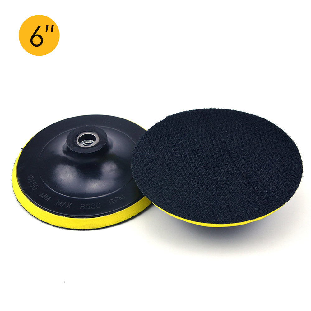 6" (150mm) x M16 Thread Hook & Loop Back-up Sanding Pads