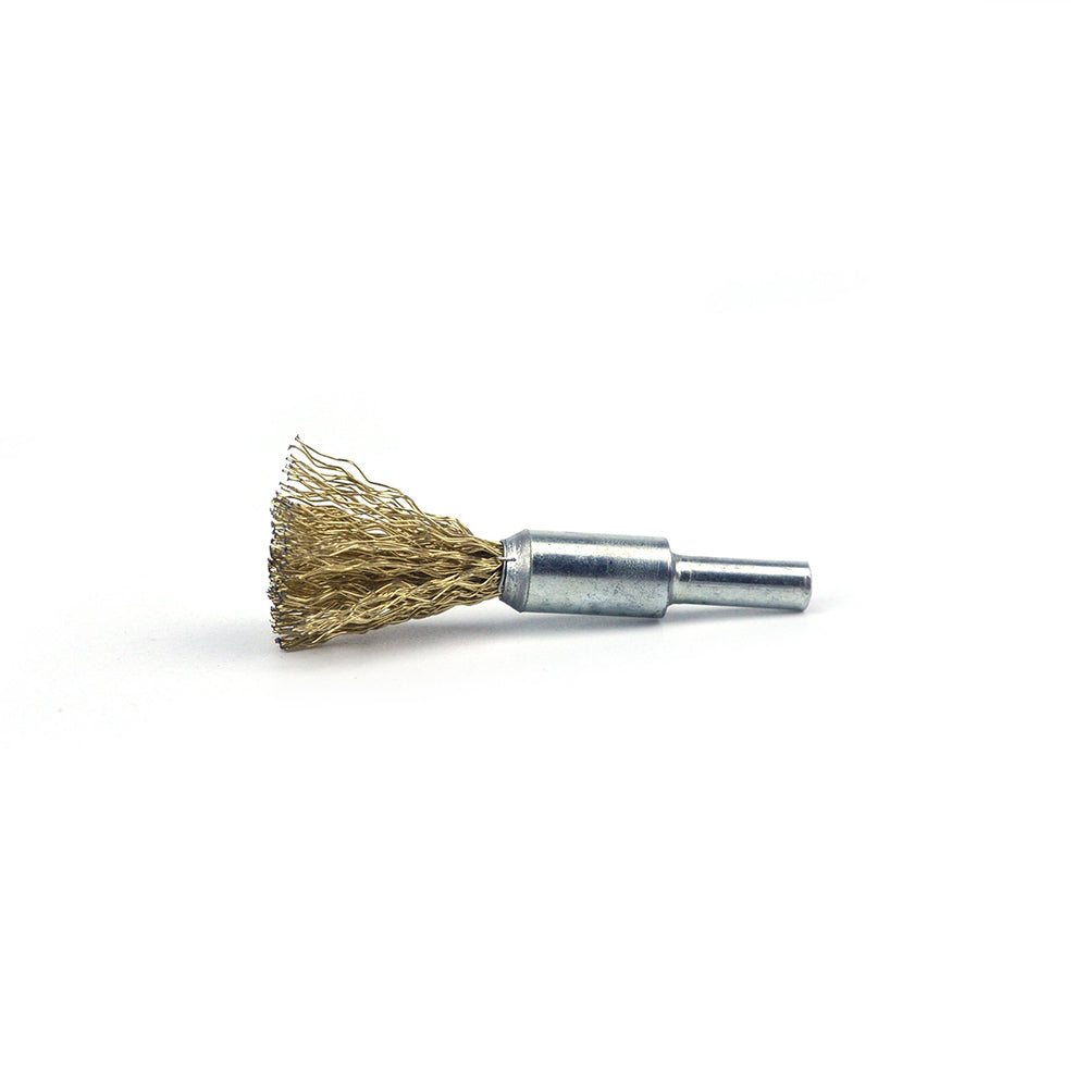 10mm x 6mm Shank Mounted Copper Plated Stainless Steel Wire End Brushes