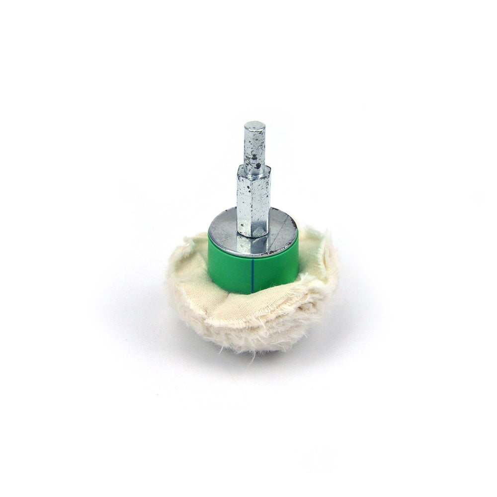 45x20mm x 6mm Shank Mounted Cotton Buffing Wheels, Mushroom-Like