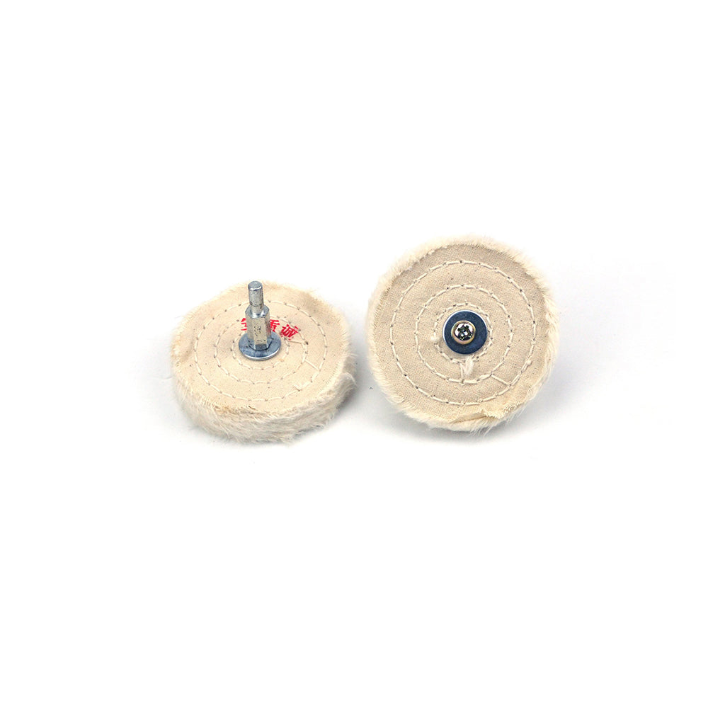 3" (75mm) x 6mm Shank Mounted Cotton Buffing Wheels