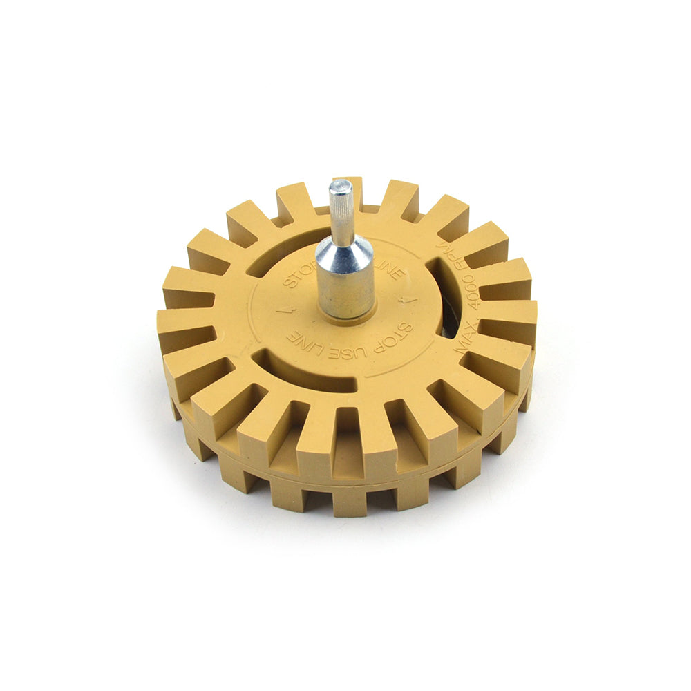 4" (100MM) Global Heavy Duty Rubber Eraser Wheel Pad & Adapter