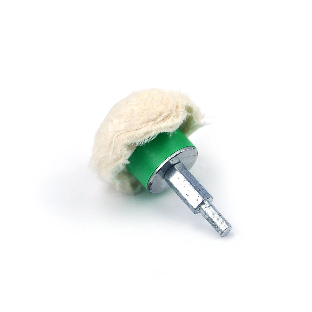 45x20mm x 6mm Shank Mounted Cotton Buffing Wheels, Mushroom-Like