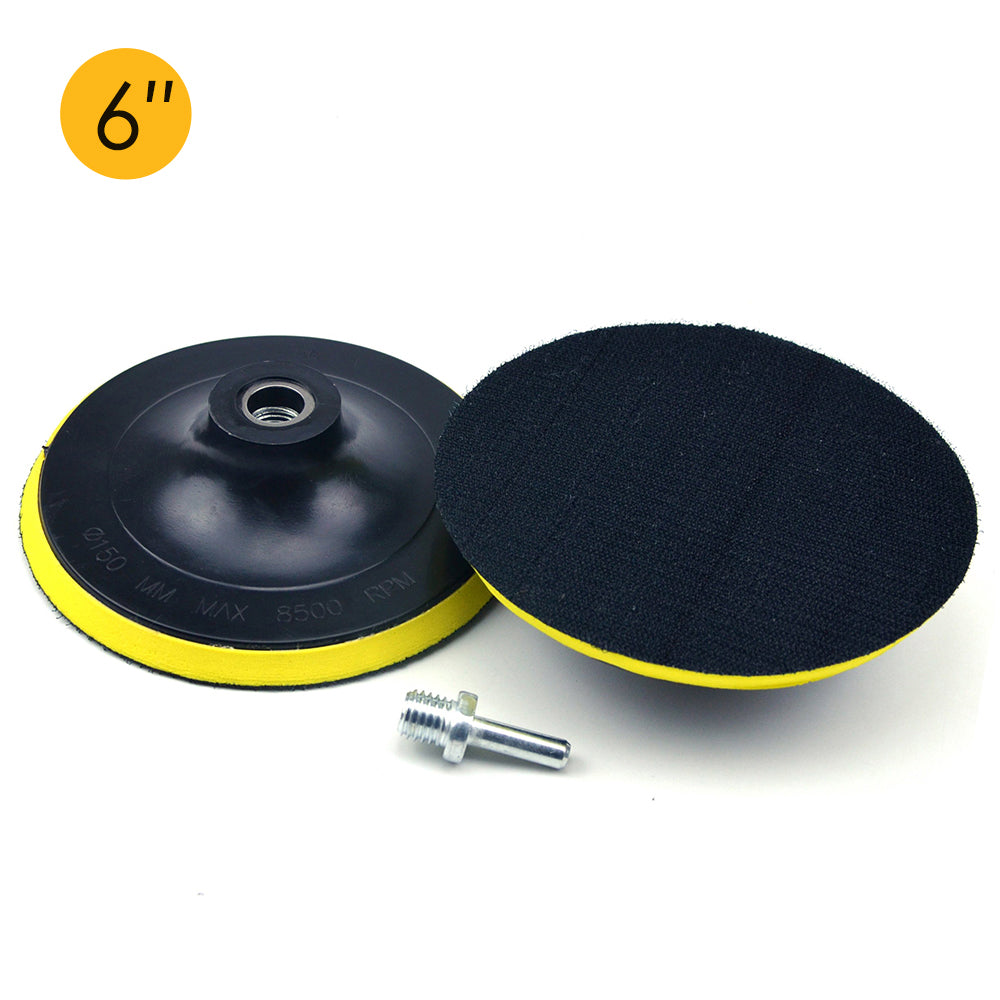 6" (150mm) x M14 Thread Hook & Loop Back-up Sanding Pads