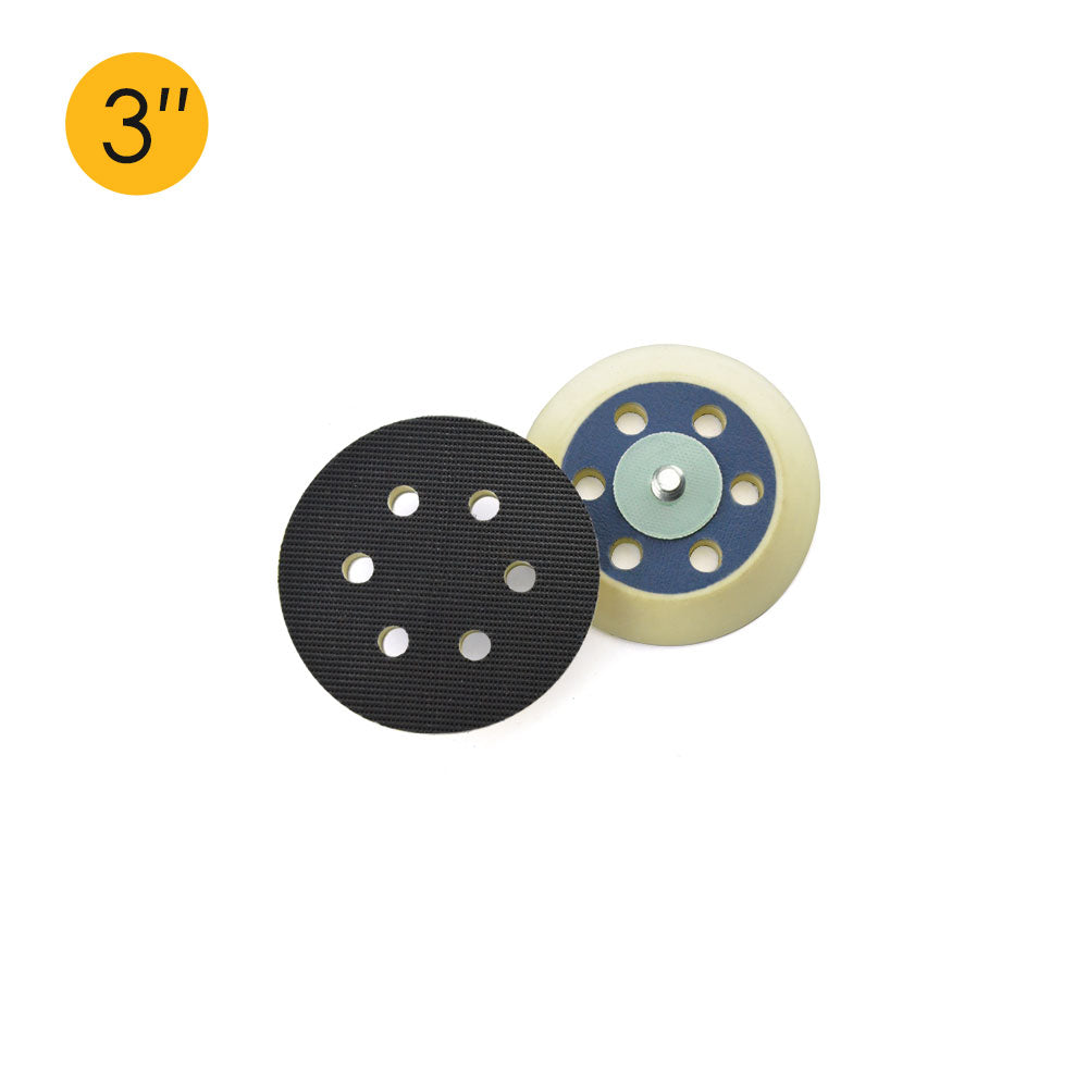 3“(75mm) x M8 Thread Male 6 Hole Dust-free Hook & Loop Back-up Sanding Pads