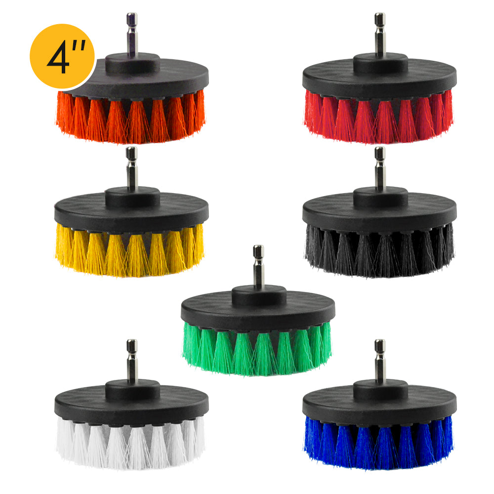 4" (100mm) Electric Drill Cleaning Brush For Household/Automotive with 6mm Shank Drill Attachment, 1 PC
