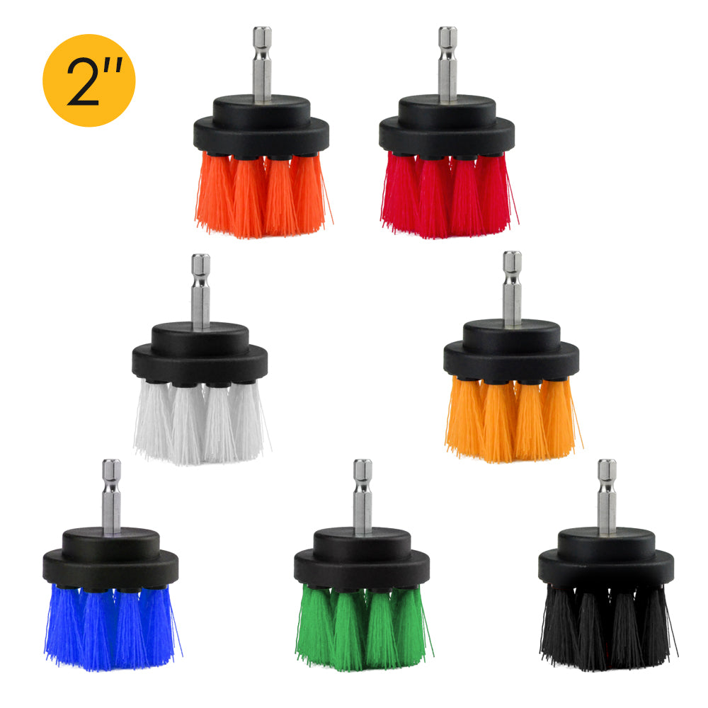 2" (50mm) Short Bristles Electric Drill Cleaning Brush For Household/Automotive with 6mm Shank Drill Attachment, 1 PC