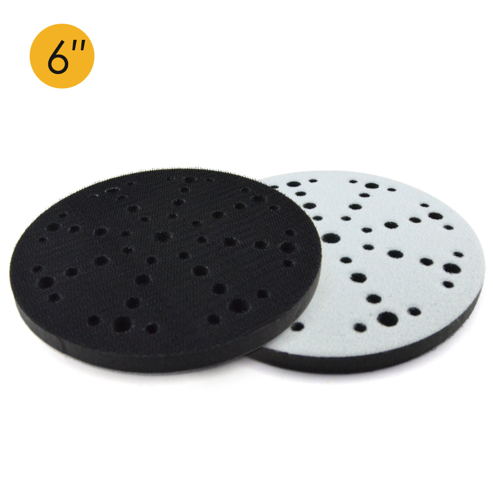 6" (150mm) 48-Hole Soft Sponge Dust-free Interface Buffer Backing Pads