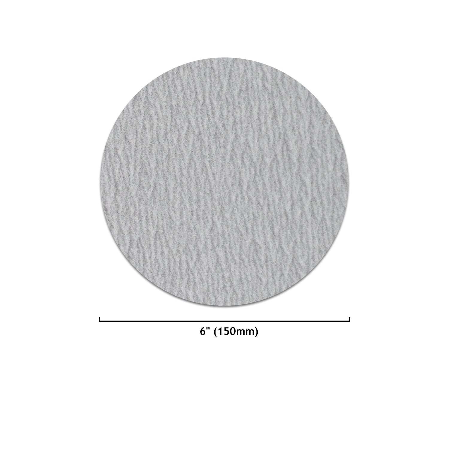 6" (150mm) White Dry Hook & Loop Sanding Discs - 100Pcs/Box