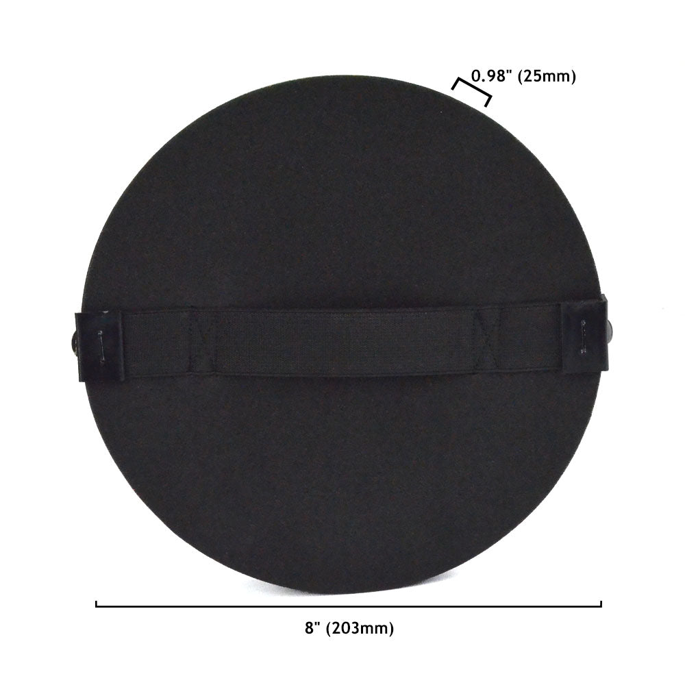8" Screen Cloth Disc Hand Pad Hand Sanding Pad, 1" Thick, Black