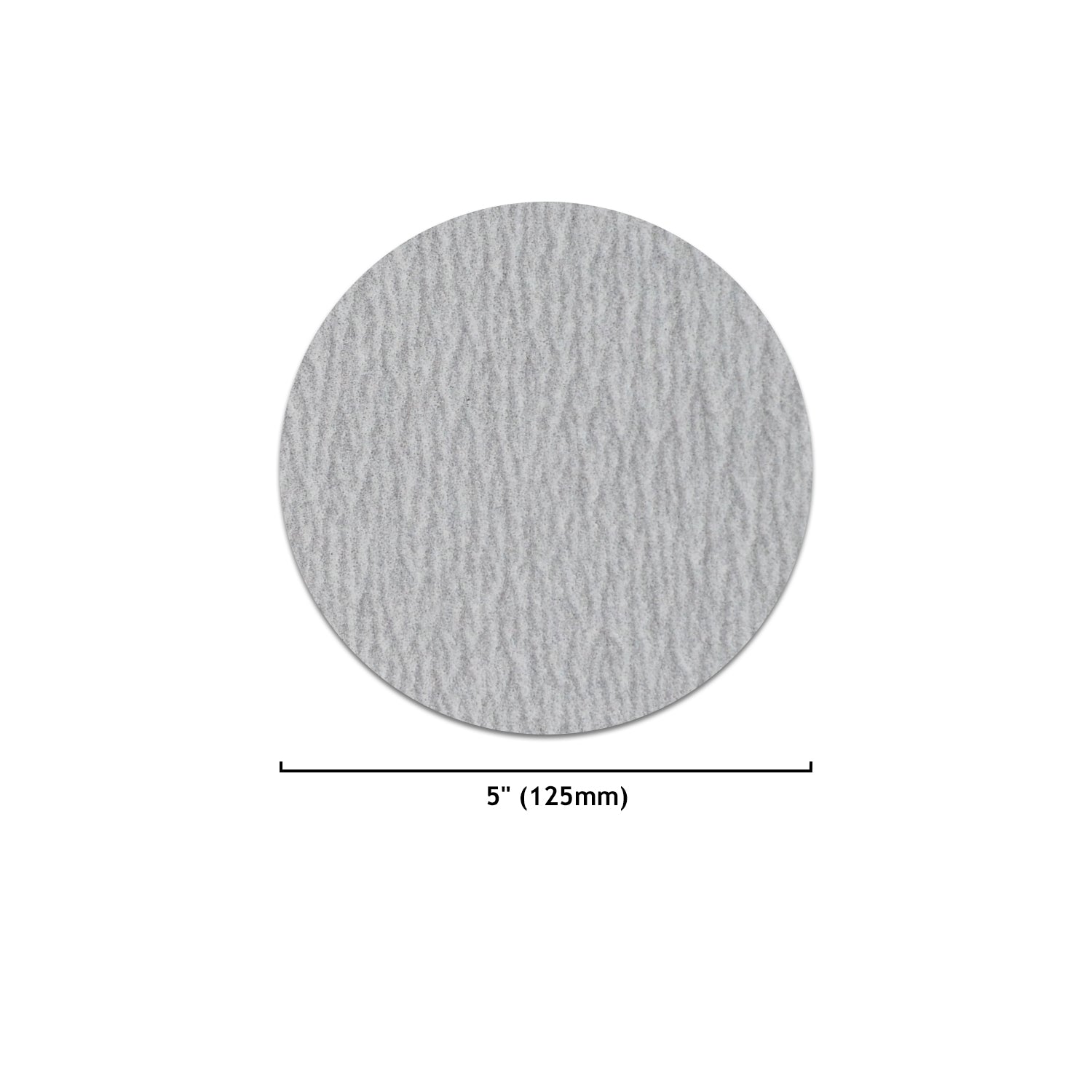 5" (125mm) White Dry Hook & Loop Sanding Discs - 100Pcs/Box