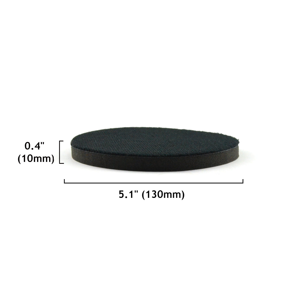 5" (125mm) Soft Sponge Backed Hook & Loop Surface Protection Interface Buffer Backing Pad