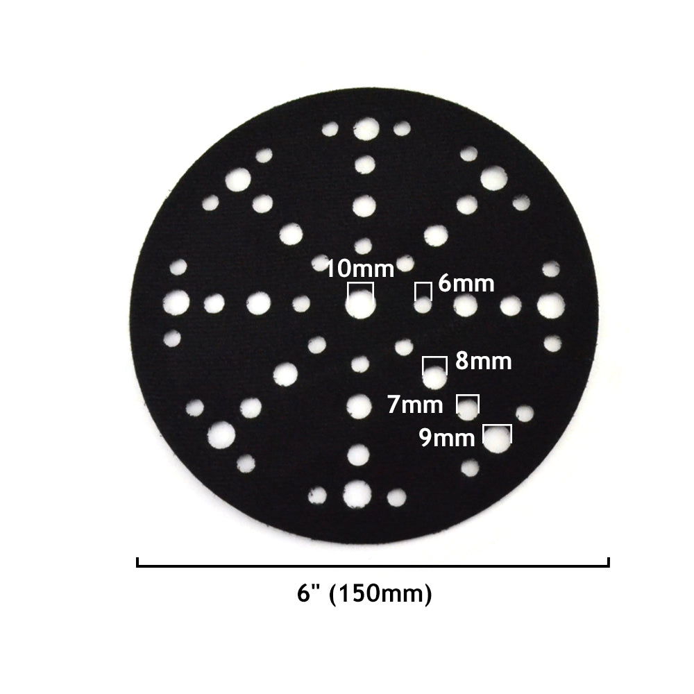6" (150mm) 48-Hole Ultra-thin Surface Protection Interface Buffer Backing Pads