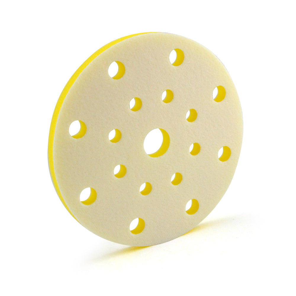 6" (150mm) 17-Hole Soft Sponge Double Faced Velvet Hook & Loop Surface Protection Interface Buffer Backing Pad