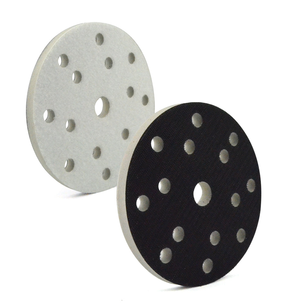 6" (150mm) 15-Hole High Density(Stiff) Sponge Hook & Loop Surface Protection Interface Pad