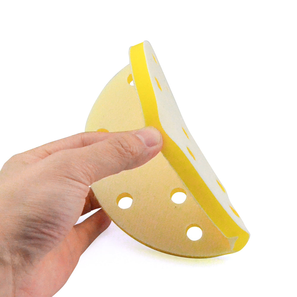6" (150mm) 15-Hole Soft Sponge Double-faced Flocking Hook & Loop Surface Protection Interface Buffer Backing Pad