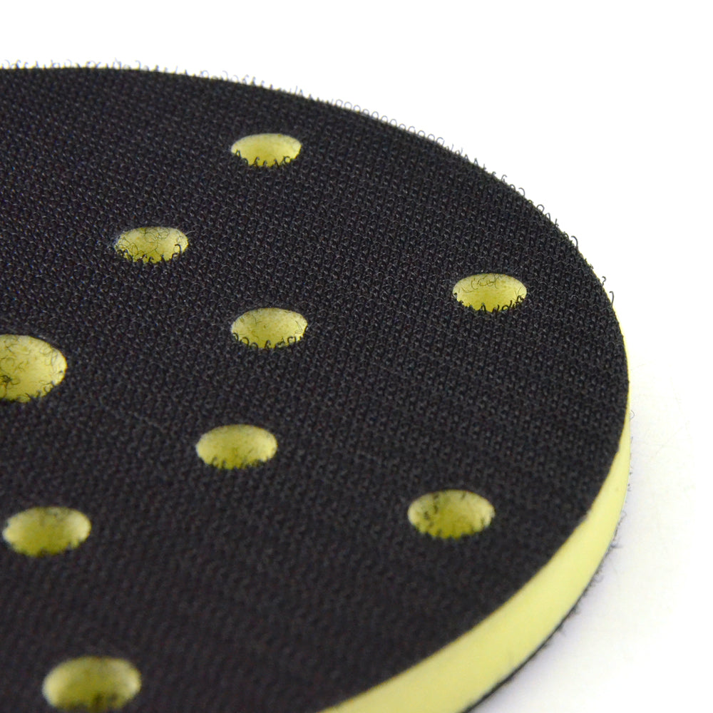 6" (150mm) 17-Hole PU Foam High Density Hard Hook & Loop Surface Protection Interface Buffer Backing Pad
