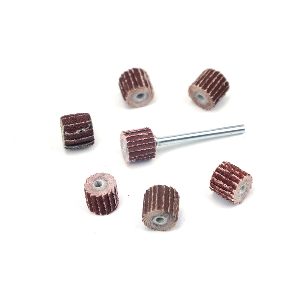 10x10mm x 3mm Shank Small Flap Wheels, 80-600 Grit
