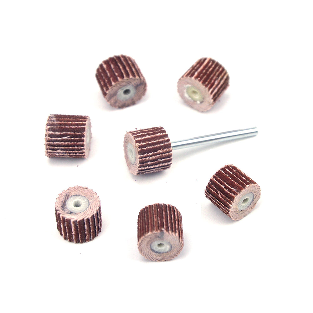 12x11mm x 3mm Shank Small Flap Wheels, 80-600 Grit