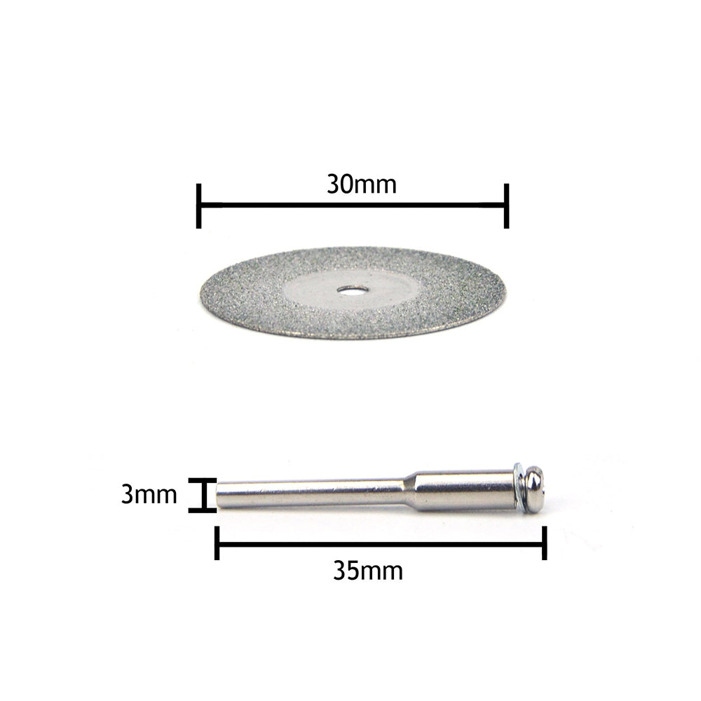 30mm Mini Carborundum Cutting Discs 3mm Shank Cutting Wheels, 12pcs Set
