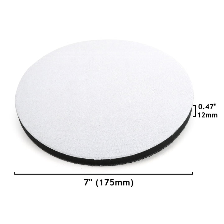 7" (178mm) Sponge Hook & Loop Surface Protection Interface Buffer Backing Pad