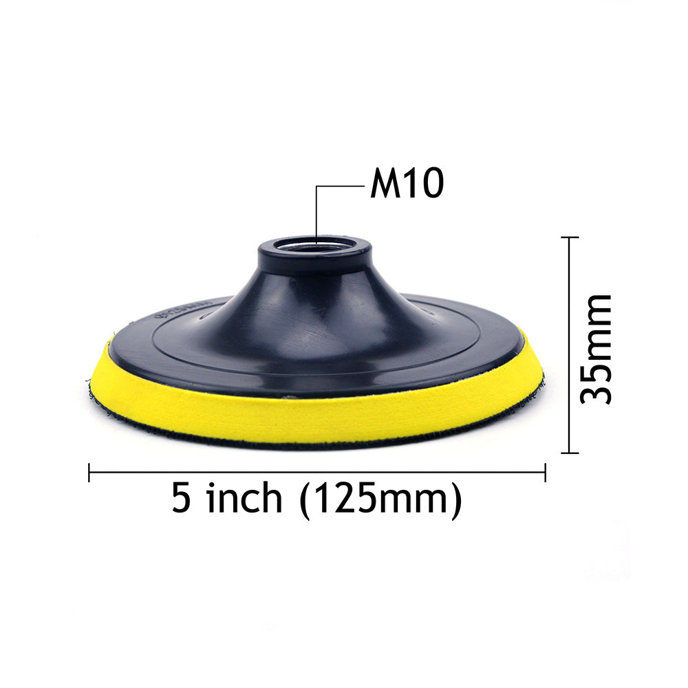 5" (125mm) x M10 Thread Hook & Loop Back-up Sanding Pads