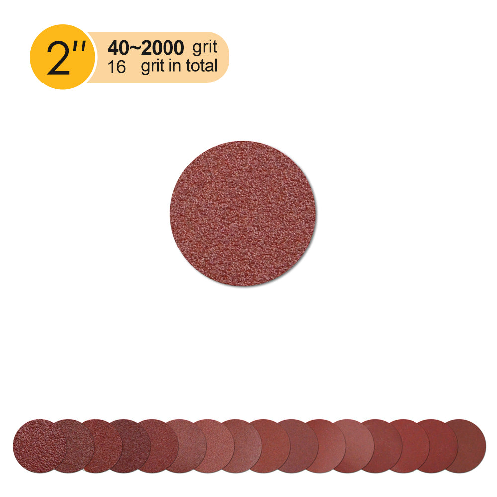 2 inch red alumina Hook & Loop sanding discs