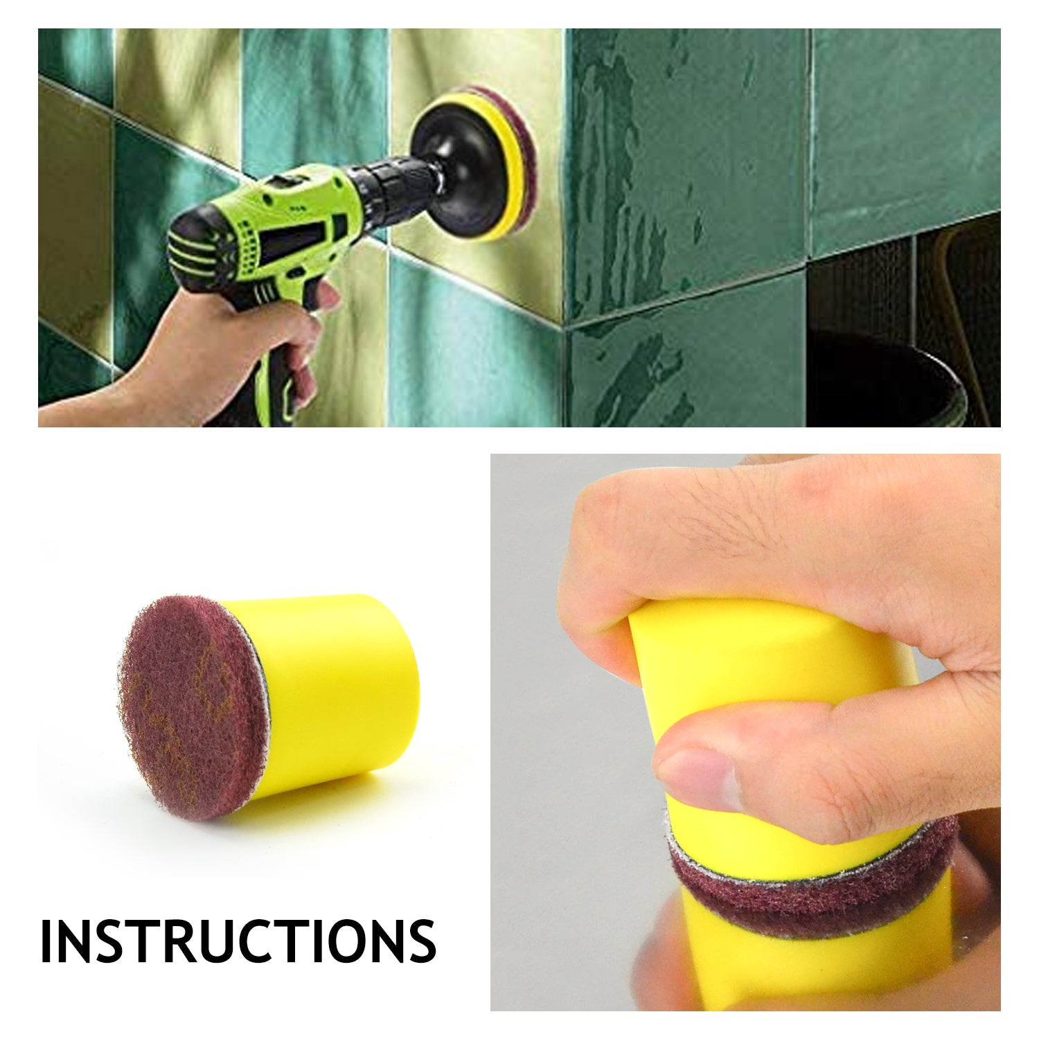 2" (50mm) Round Heavy Duty Hook and Loop Scouring Pads(240-1000 Grit), 1 PC