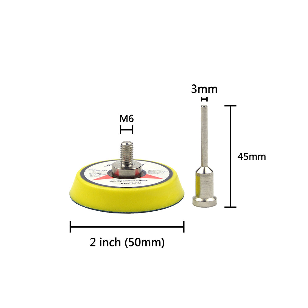 2" (50mm) x 3mm Shank PSA Back-up Sanding Pads