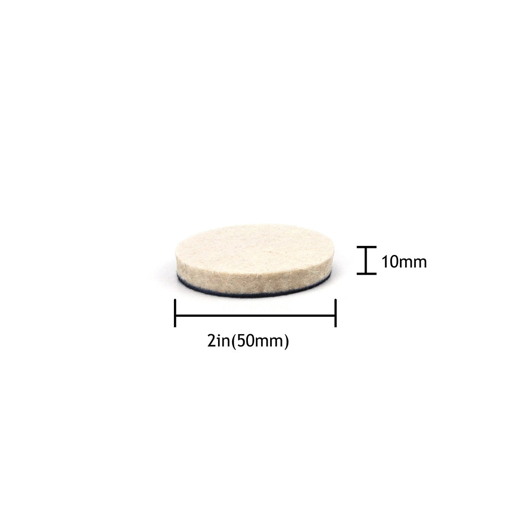 2" (50mm) Velcro Polishing Woolen Felt Discs