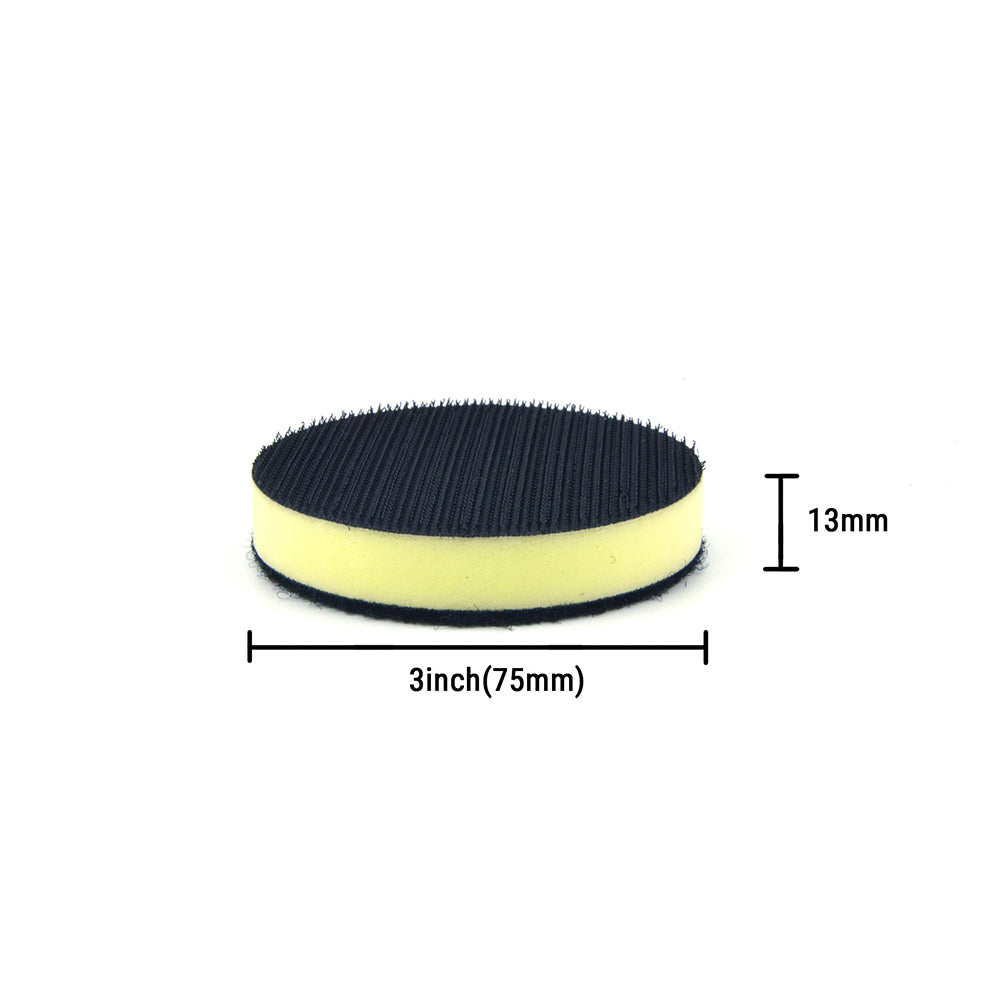 3" (75mm) PU Foam High Density Hard Hook & Loop Surface Protection Interface Buffer Backing Pad