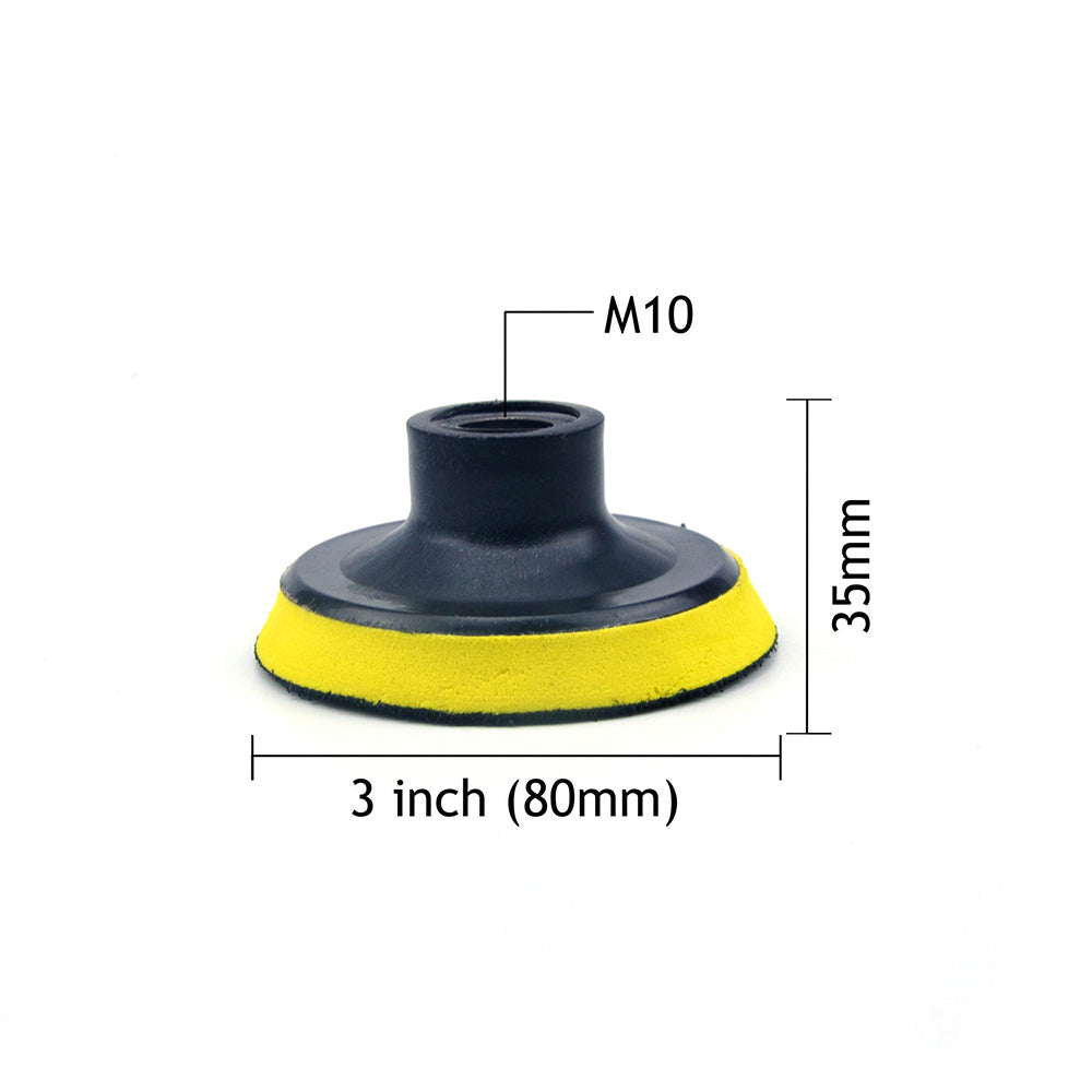 3" (80mm) x M10 Thread Hook & Loop Back-up Sanding Pad