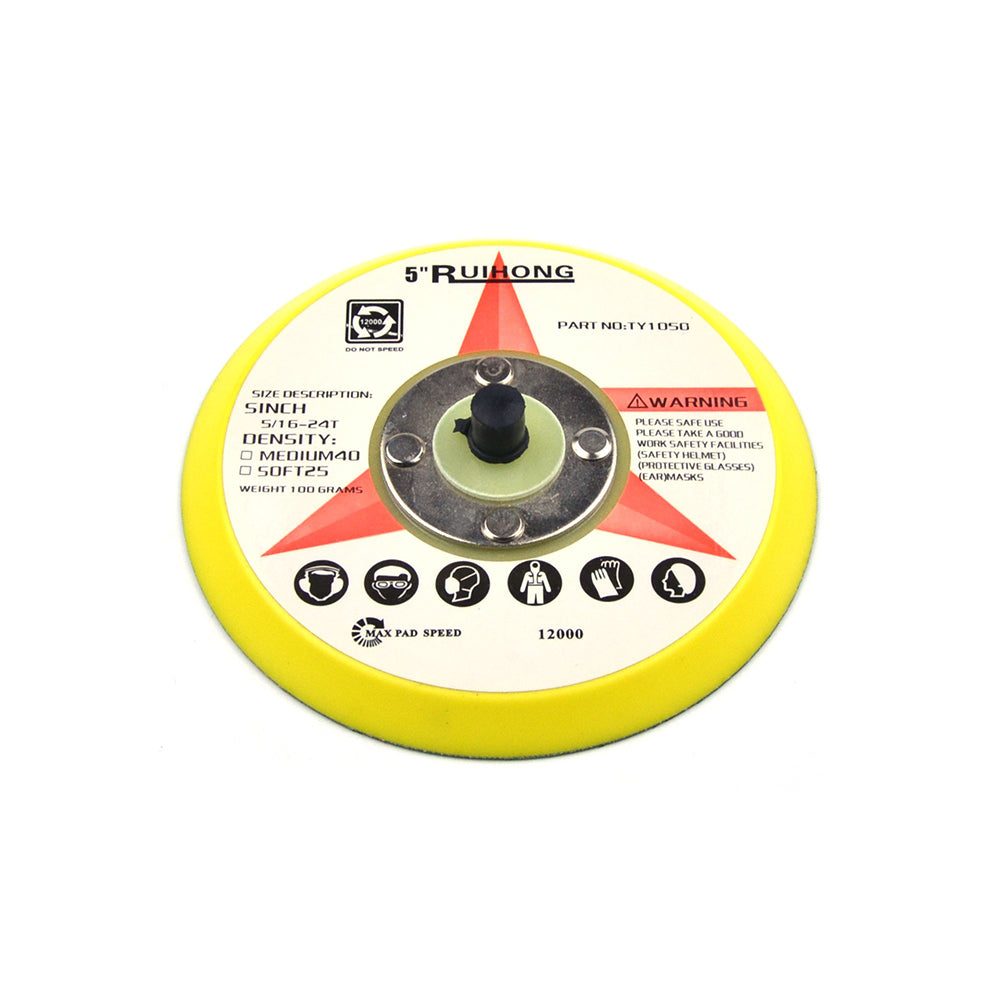 5" (125mm) x 5/16-24 Male PSA Back-up Sanding Pads