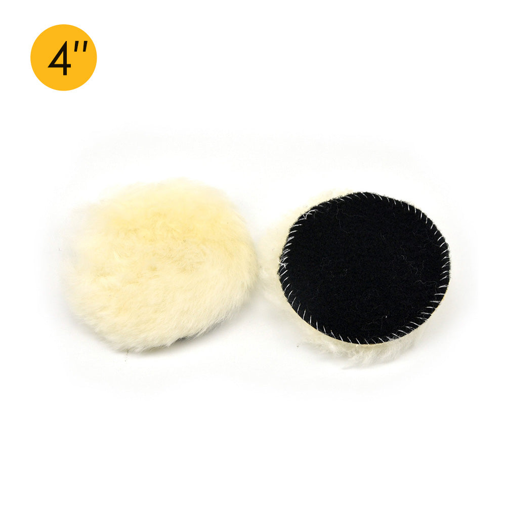 4" (100mm) Hook & Loop Woolen Polishing Wheel Buffing Pad