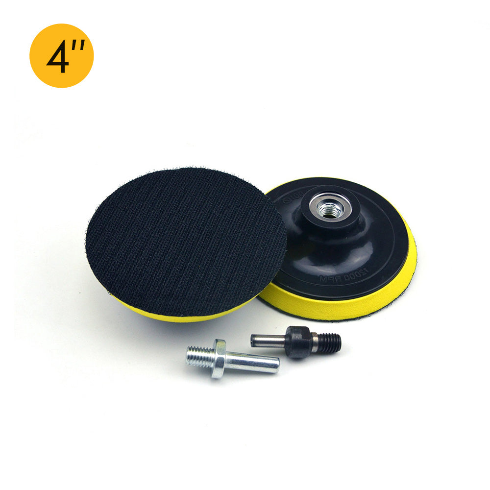 4" (100mm) x M10 Thread Hook & Loop Back-up Sanding Pads