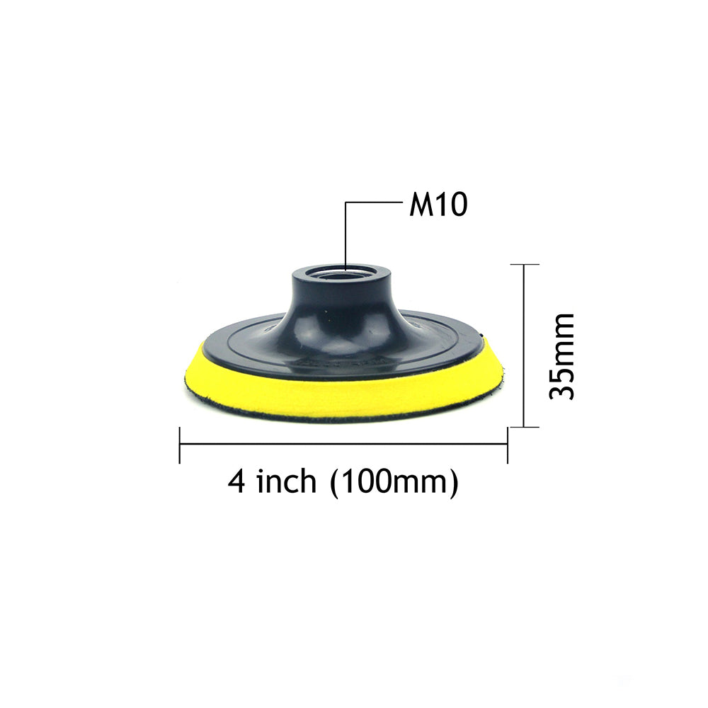 4" (100mm) x M10 Thread Hook & Loop Back-up Sanding Pads