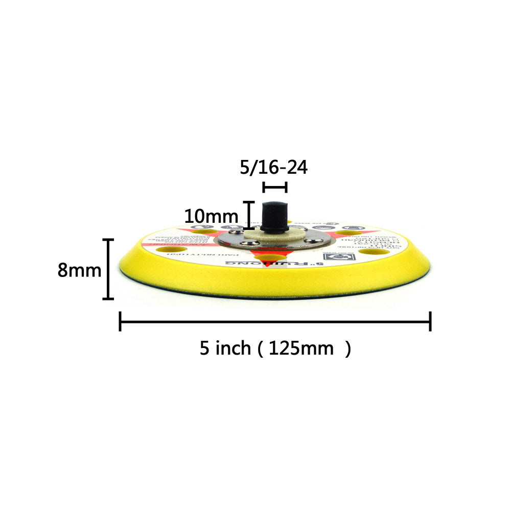 5" (125mm) x 5/16-24 Male 6 Holes PSA Back-up Sanding Pads