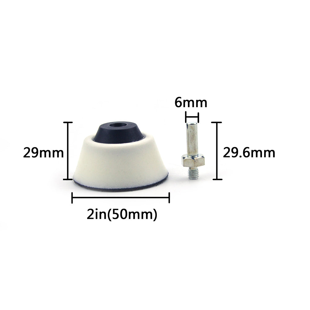 2" (50mm) 20MM Soft Foam Back-up Sanding Pad + 6mm Shank