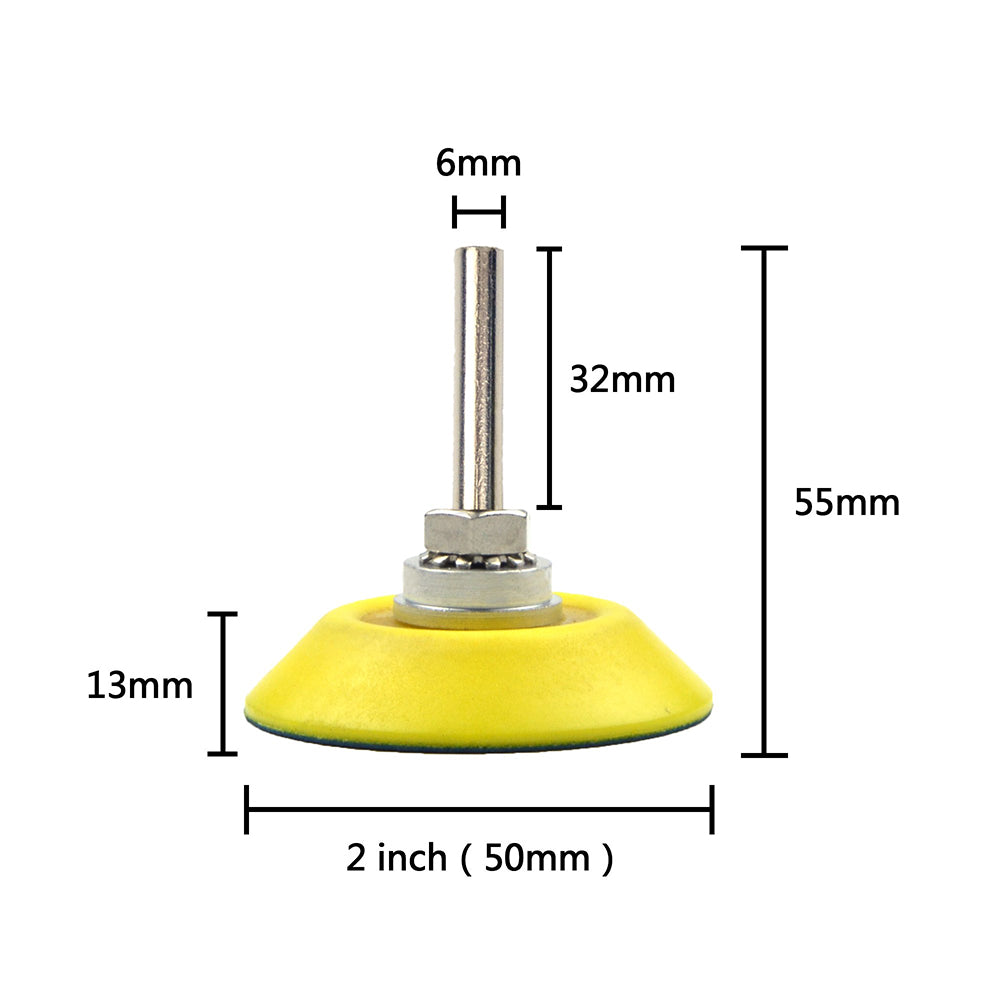 2" (50mm) x 6mm Shank PSA Back-up Sanding Pads