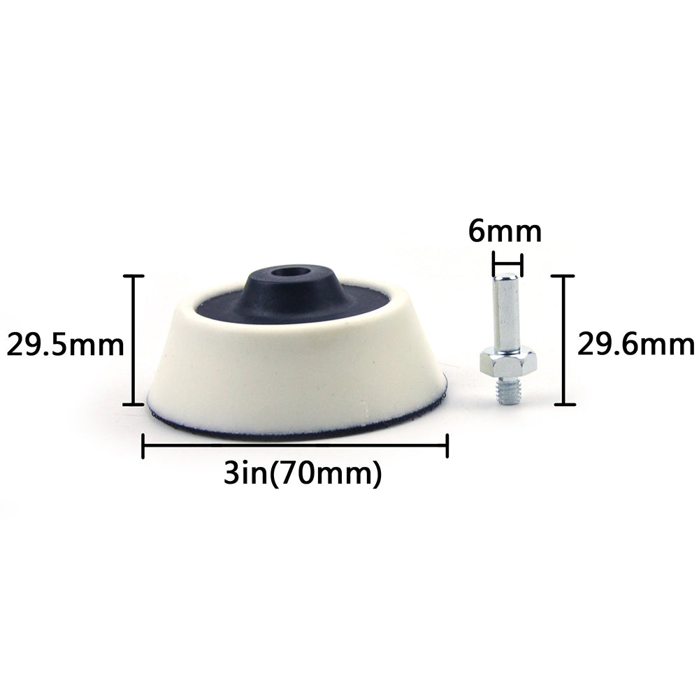 3" (70mm) 23MM Soft Foam Back-up Sanding Pad + 6mm Shank