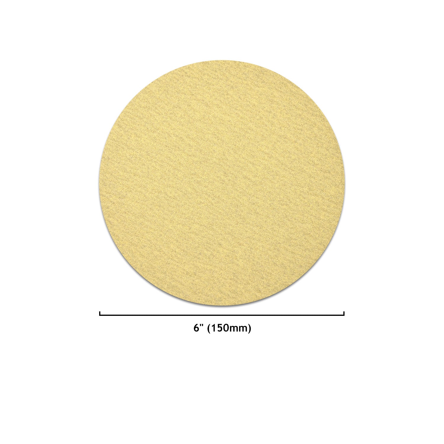 6" (150mm) PSA Yellow Grain Sanding Discs for Wet/Dry Sanding (40-800 Grit), 1 Disc