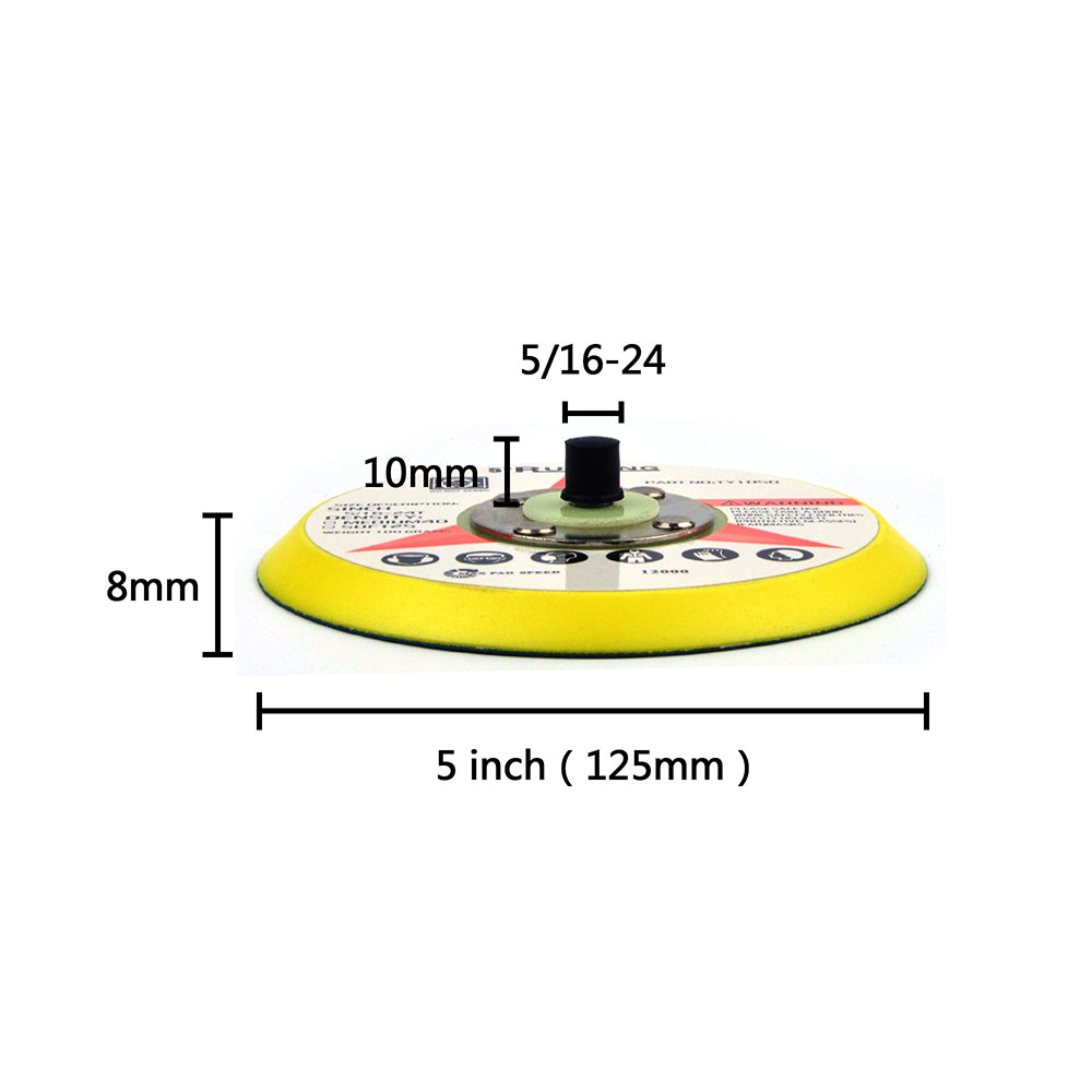5" (125mm) x 5/16-24 Male PSA Back-up Sanding Pads