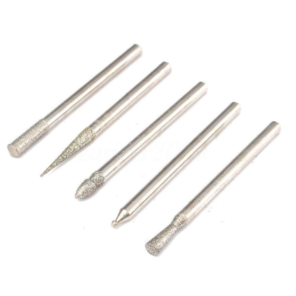 3mm Shank Diamond Mounted Points Alloy Grinding Needle, 30pcs Set