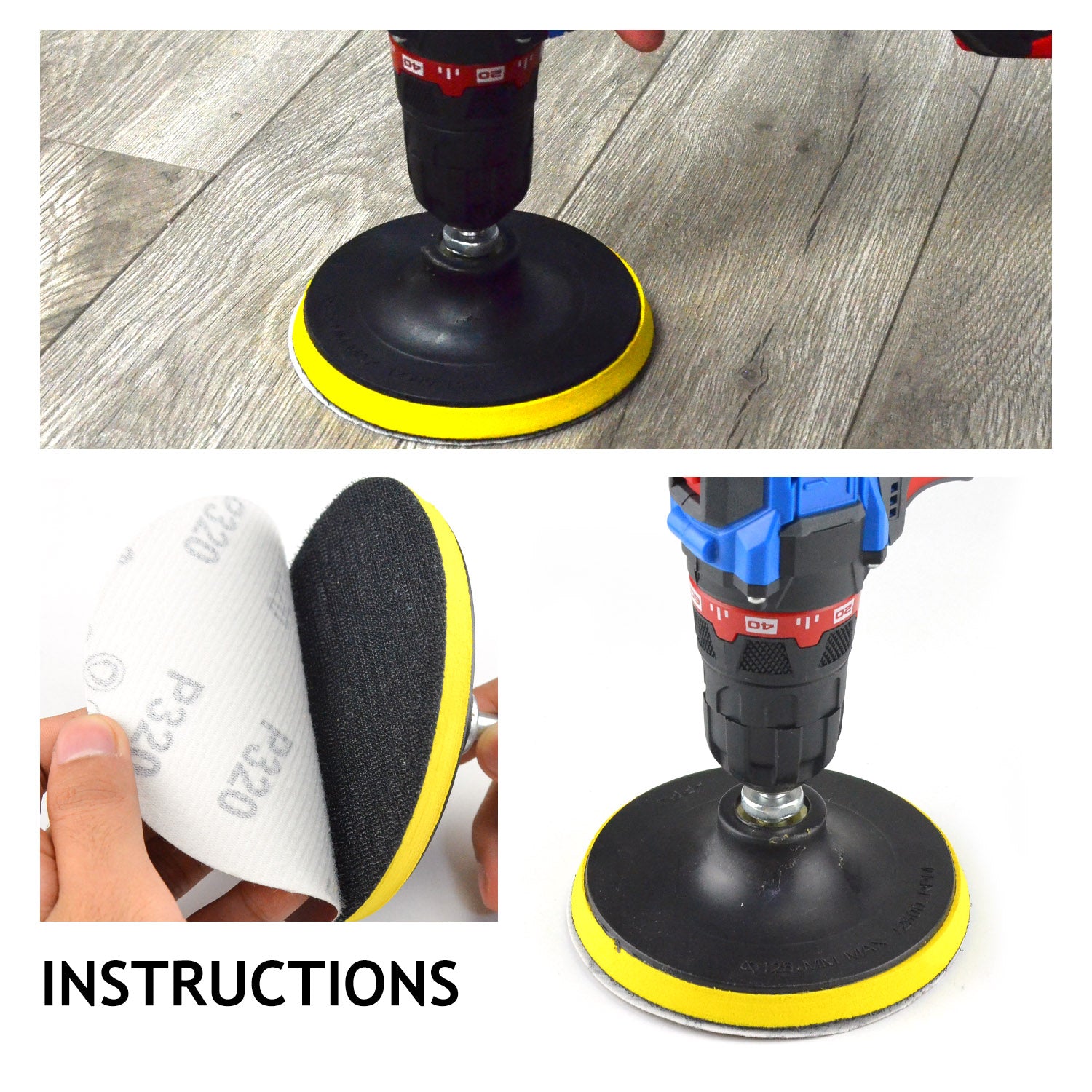 red aluminum oxide hook and loop sanding discs