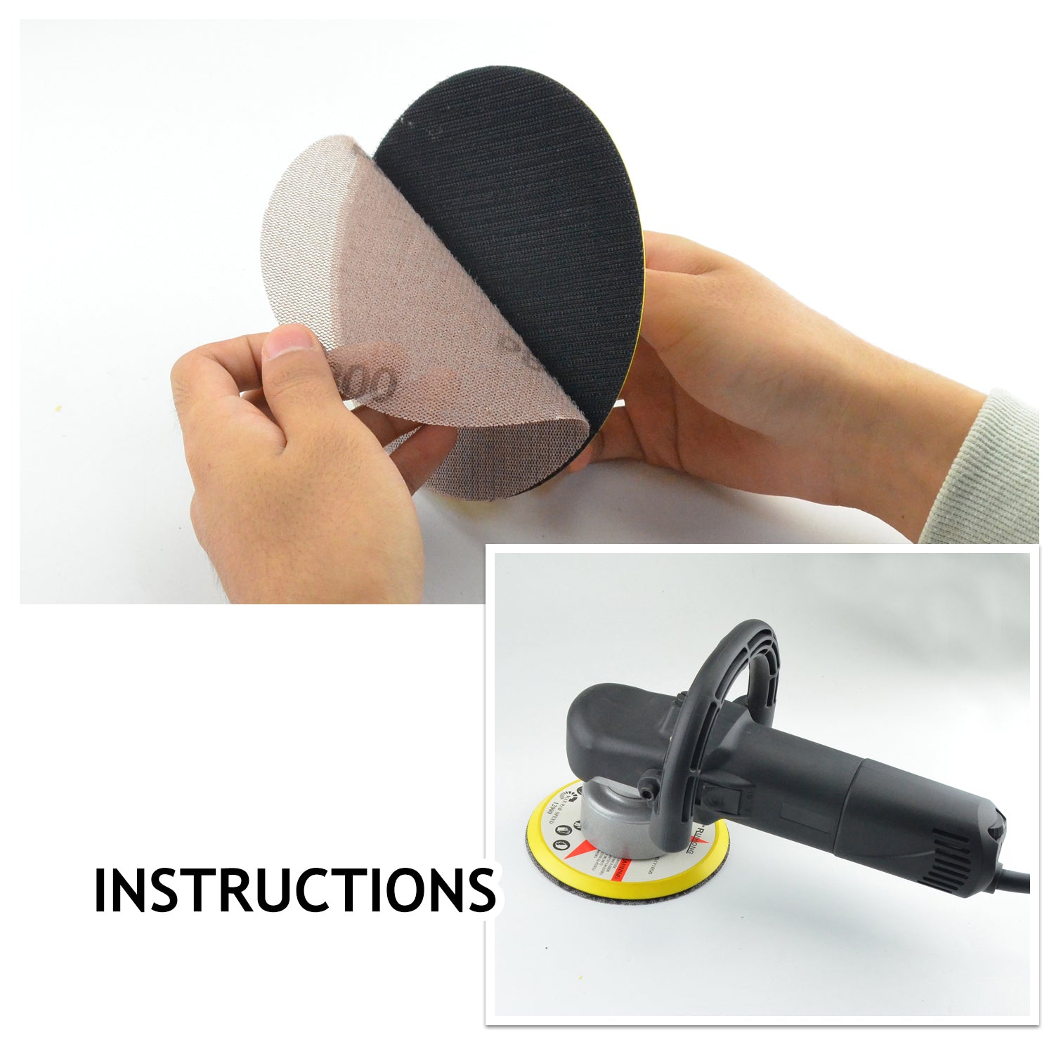 6" (150mm) Hook & Loop or Clip on Sander Pads,Mesh Dust Free Sanding Discs(80-600 Grit), 1 Disc