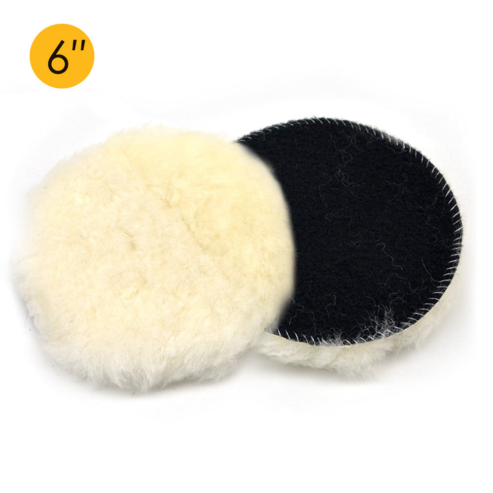6" (150mm) Hook & Loop Woolen Polishing Wheel Buffing Pad