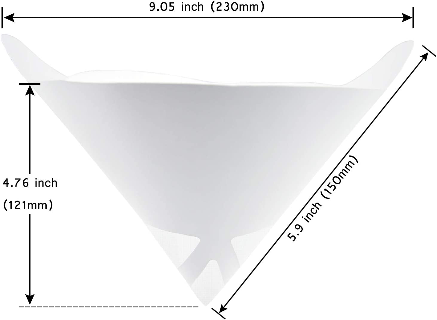 Cone Paint Filter Strainer Screen Funnel 50-190 Micron Paint Filter with Fine Nylon Mesh,50 PCS/Pack