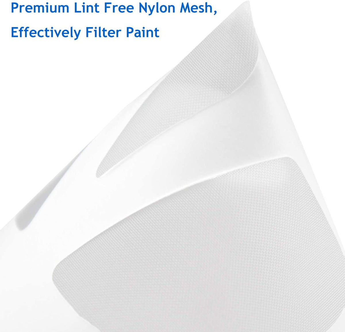 Cone Paint Filter Strainer Screen Funnel 50-190 Micron Paint Filter with Fine Nylon Mesh,50 PCS/Pack